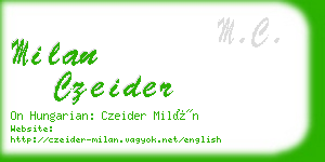 milan czeider business card